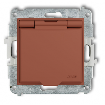 KARLIK ICON Gniazdo hermetyczne z uziemieniem terakota 63IGPB-1zp  (63IGPB-1zp)